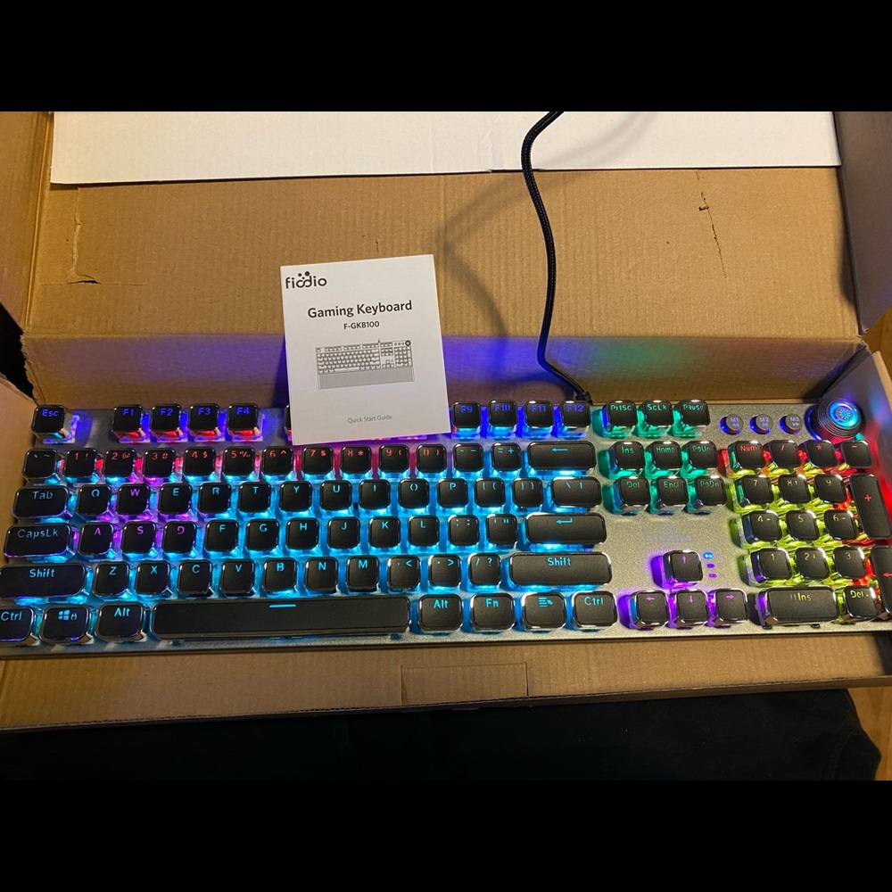 Fiodio Gaming Keyboard F-GKB100 Mechanical Keyboard soft sound